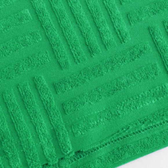 SHOP CIDER Green Solid Terry Crop Tank Top - Picture 5 of 10